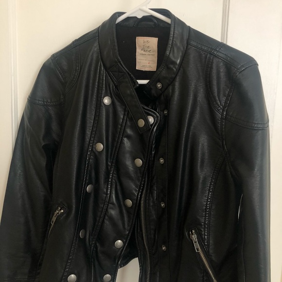 Free People Vegan Faux leather jacket - Picture 3 of 5